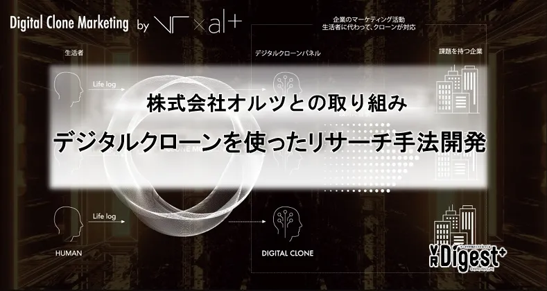 〜株式会社オルツとの取り組み〜デジタルクローンを使ったリサーチ手法開発