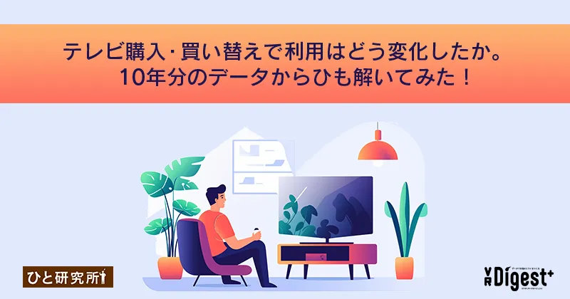 テレビ購入・買い替えで利用はどう変化したか。10年分のデータからひも解いてみた！