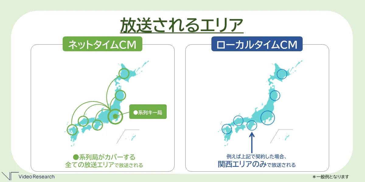 放送されるエリア