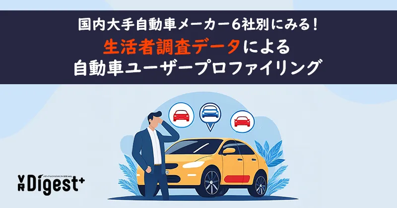 国内大手自動車メーカー6社別にみる！生活者調査データによる自動車ユーザープロファイリング