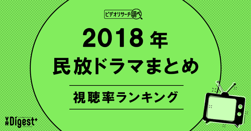 ビデオリサーチ調べ！民放ドラマまとめ2018年～視聴率ランキング～