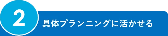 2.具体プランニングに活かせる