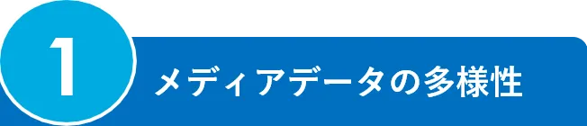 1.メディアデータの多様性