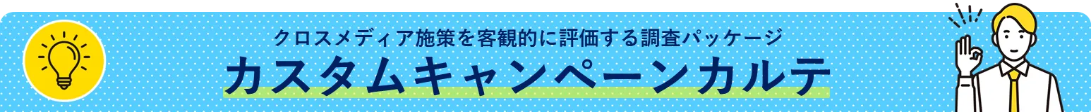 クロスメディア施策を客観的に評価する調査パッケージ「カスタムキャンペーンカルテ」