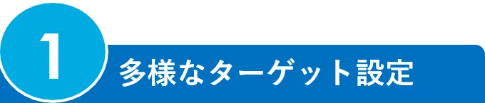 1.多様なターゲット設定