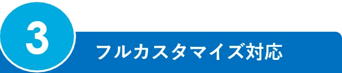 3.フルカスタマイズ対応