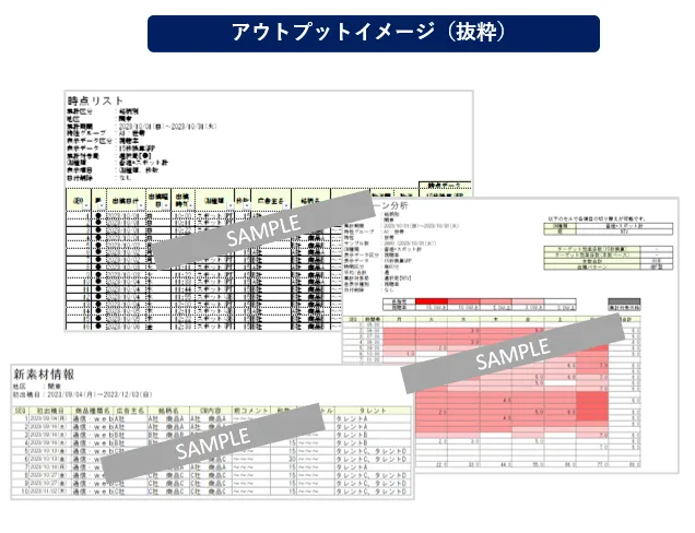 アウトプットイメージ（抜粋）